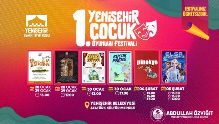 1.Yeniehir ocuk Oyunlar Festivali balyor