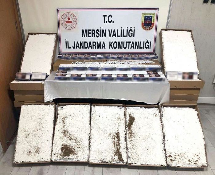 Mersin’de 110 bin adet kaak makaron ele geirildi