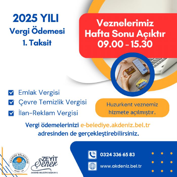 Akdeniz Belediyesi Vezneleri Hafta Sonu Da Ak
